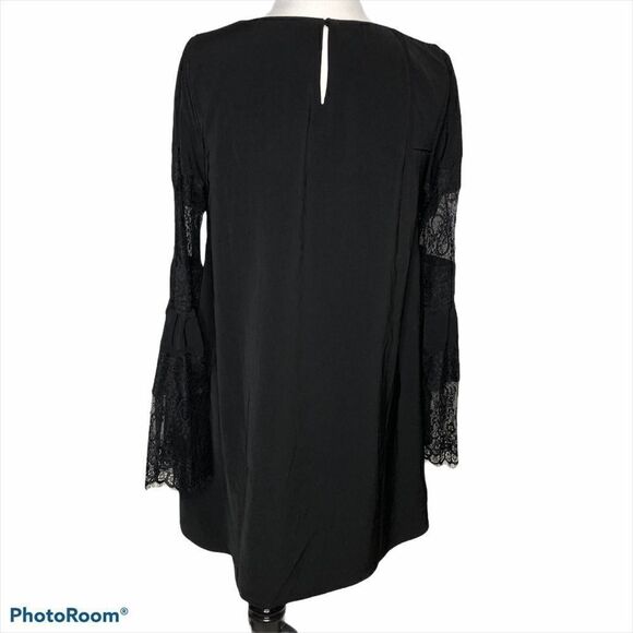 Mustard Seed Solid Lace Bell Sleeve Black M NWT - Picture 3 of 8